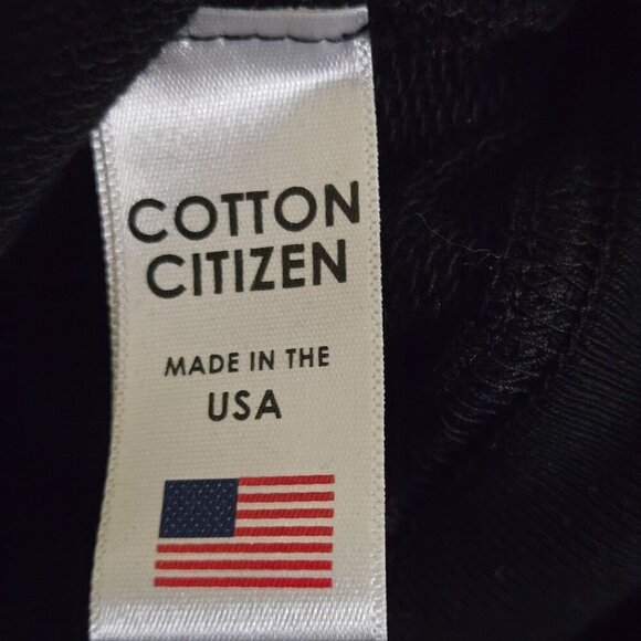 Cotton Citizen Milan Crew Sweatshirt Jet Black Sustainable Cotton Size L - Picture 7 of 8